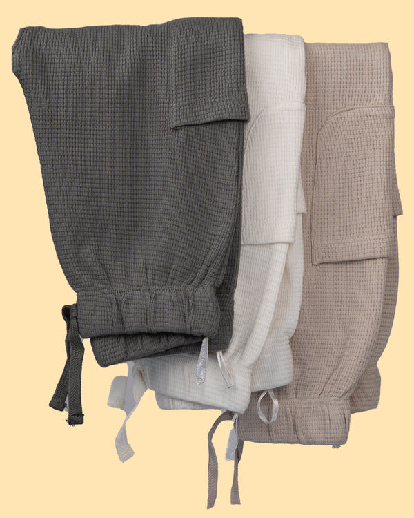 3-Pack Waffle Cargo Joggers for Kids – Multi-Color Comfort Pants for All-Day Fun
