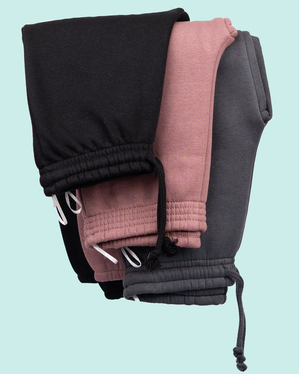 3-Pack Fashion Joggers for Kids – Black, Grey & Pink Must-Have Pants for Kids